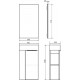 Тумба с раковиной Comforty Матэ 40, подвесная, дуб тёмно-коричневый, правая, с доводчиками
