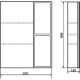 Зеркало-шкаф Comforty Франкфурт 60, бетон светлый, с полками, с доводчиками