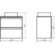 Тумба для комплекта Comforty Эдинбург 60-2 подвесная, бетон светлый, с ящиками, матовая