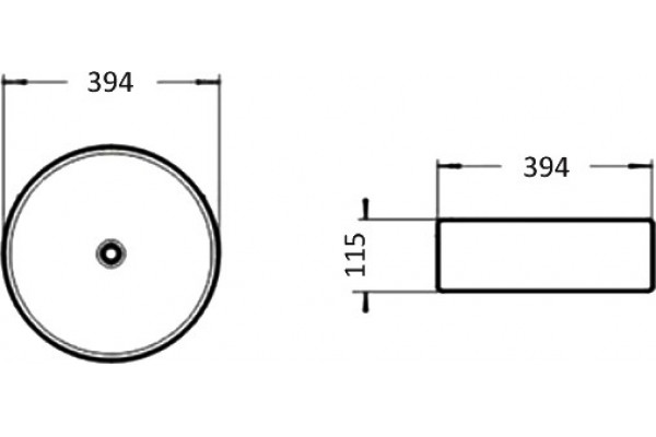 Мебельная раковина Comforty 9110 39 см круглая, цвет белый