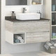 Тумба для комплекта Comforty Прага 90 подвесная, дуб белый, матовая, с доводчиками