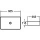Мебельная раковина Comforty 78189 прямоугольная, цвет белый