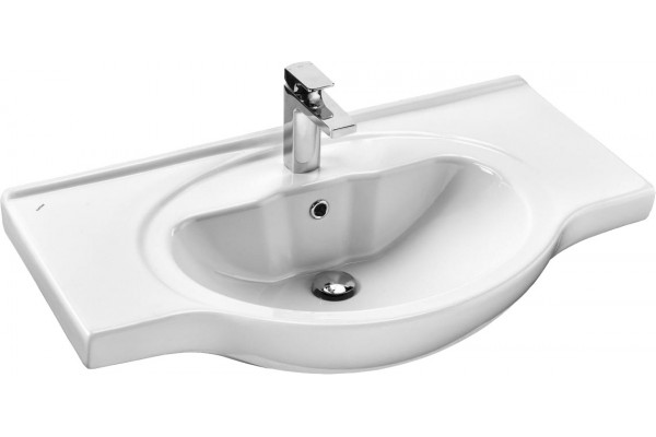Тумба с раковиной Comforty Сочи 85 напольная, матовая, с доводчиками