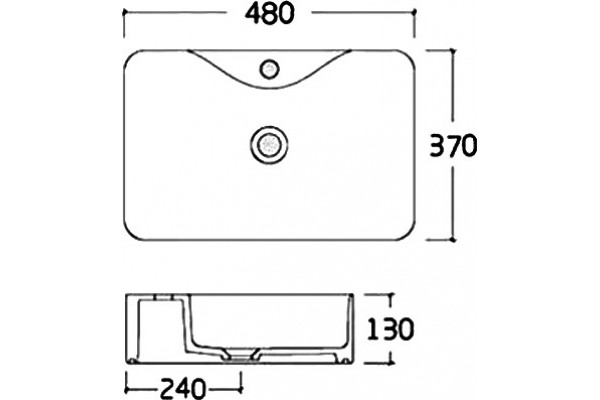 Мебельная раковина Comforty PZ-6068 прямоугольная, цвет белый