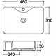 Мебельная раковина Comforty PZ-6068 прямоугольная, цвет белый