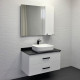Тумба для комплекта Comforty Амстердам 95 черная матовая столешница подвесная, с ящиками