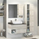 Тумба с раковиной Comforty Прага 90 подвесная, дуб белый, раковина T-Y9378, матовая, с доводчиками
