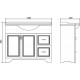 Тумба для комплекта Comforty Севилья 100 напольная, слоновая кость, подвесная, глянцевая