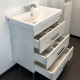 Тумба с раковиной Comforty Никосия 60H, напольная, с ящиками, матовая