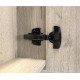 Зеркало Comforty Бонн 75 дуб дымчатый, графит, с полками, с доводчиками