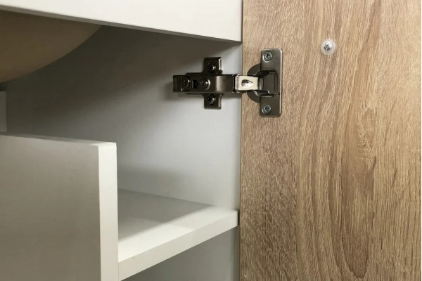 Тумба с раковиной Comforty Рига 60 подвесная, дуб сонома, матовая, с дверками