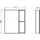 Зеркало-шкаф Comforty Порто 75 дуб тёмно-коричневый с полками, с доводчиками