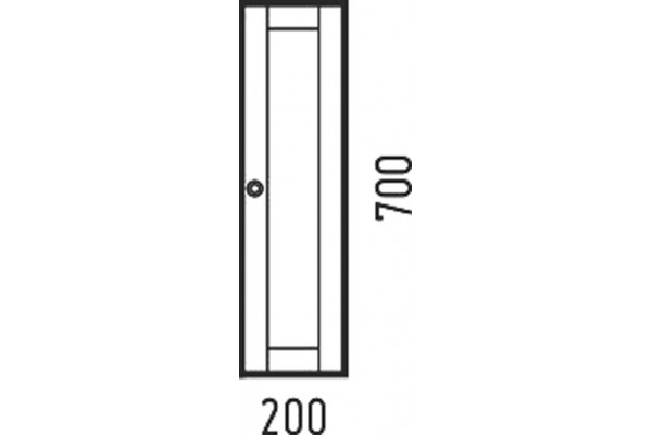 Шкаф Corozo Техас 20, подвесной, матовый, с доводчиками, ручки серебро