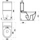 Унитаз напольный Creavit Grande XXL GR360 белый, овальный, 42x73.5 см
