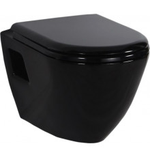 Унитаз подвесной Creavit Terra TP325 черная черный, овальный, 35.5x50.2 см