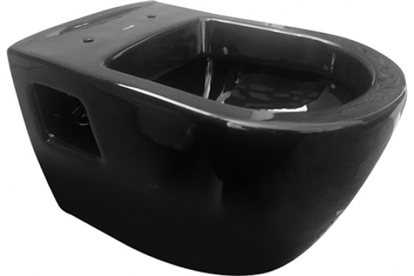 Унитаз подвесной Creavit Terra TP325 черная черный, овальный, 35.5x50.2 см