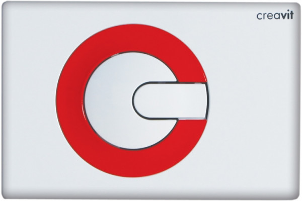 Кнопка смыва Creavit Power GP5001.01 бело-красная механическая