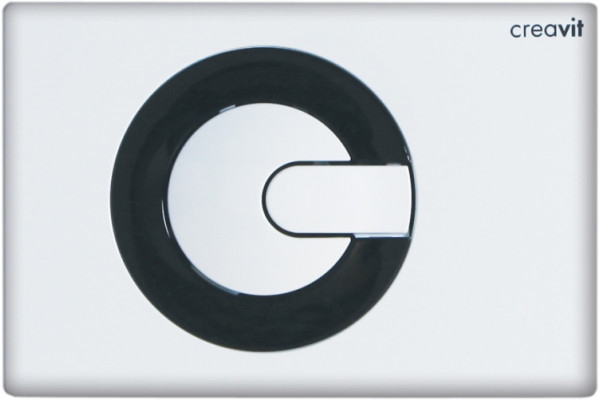 Кнопка смыва Creavit Power GP5001.02 бело-черная механическая