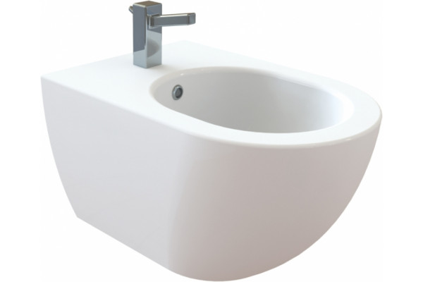 Биде подвесное Creavit Free FE510 цвет белый, овальное, 36x50.6 см