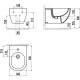 Биде подвесное Creavit Free FE510 цвет белый, овальное, 36x50.6 см