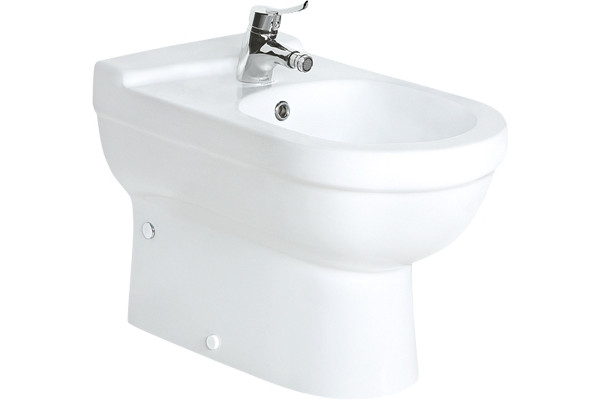 Биде напольное Creavit Vitroya VT500 цвет белый, овальное, 36x58 см