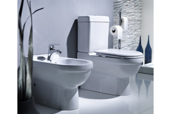 Биде напольное Creavit Vitroya VT500 цвет белый, овальное, 36x58 см