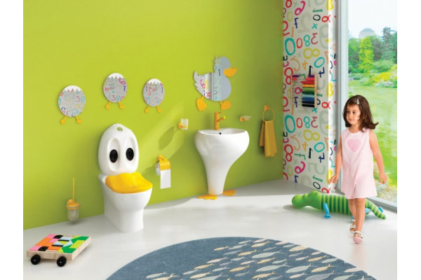 Раковина Creavit Ducky DC052 полукруглая, с переливом
