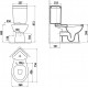 Унитаз напольный Creavit Corner SD311 белый, овальный, 36x65 см