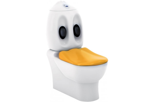 Унитаз напольный Creavit Ducky DC360 с биде, белый, овальный, 30x55 см