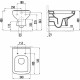 Унитаз подвесной Creavit Sphinx SP320 с биде, белый, прямоугольный, 34x54.5 см