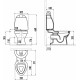 Унитаз напольный Creavit Cocuk CK311D с декором, овальный, 28.5x57.1 см