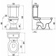 Унитаз напольный Creavit Klasik KL311 белая белый, овальный, 36x65 см