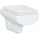 Унитаз подвесной Creavit Slim SM321 белый, прямоугольный, 37.5x51.5 см