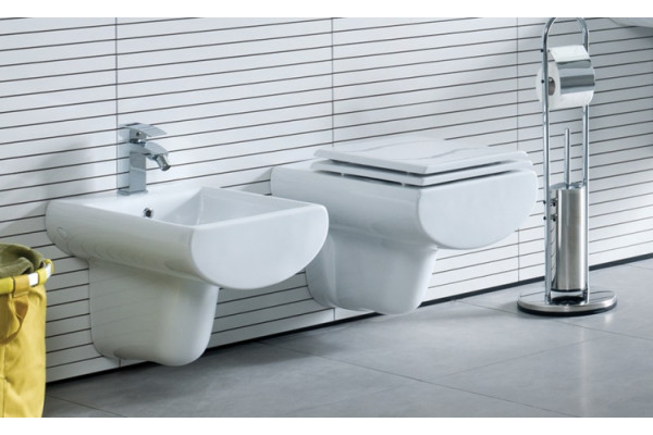 Унитаз подвесной Creavit Slim SM321 белый, прямоугольный, 37.5x51.5 см