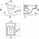 Унитаз подвесной Creavit Slim SM321 белый, прямоугольный, 37.5x51.5 см