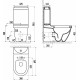 Унитаз напольный Creavit Dream DR311 белый, овальный, 37x69.5 см