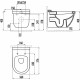 Унитаз подвесной Creavit Dream DR321 белый, овальный, 36x57.6 см