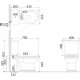 Унитаз-компакт Creo Marseille MA1002 белый, овальный, 40.8x70 см