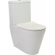 Унитаз-компакт Creo Creo CR1002R безободковый белый, овальный, 37.5x68 см