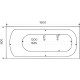 Акриловая ванна Creto Scala 180x80 см прямоугольная, объем 245 л.