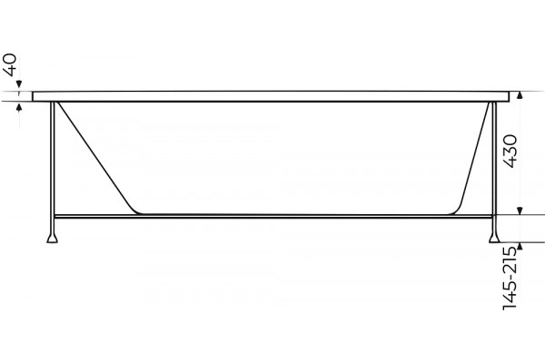 Акриловая ванна Creto Scala 180x80 см прямоугольная, объем 245 л.