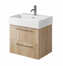 Тумба с раковиной подвесная Creto Tivoli Soft 60 , с ящиками, ручки хром
