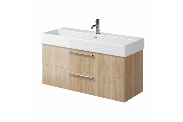 Тумба для комплекта подвесная Creto Tivoli 120 Soft с ящиками, ручки хром