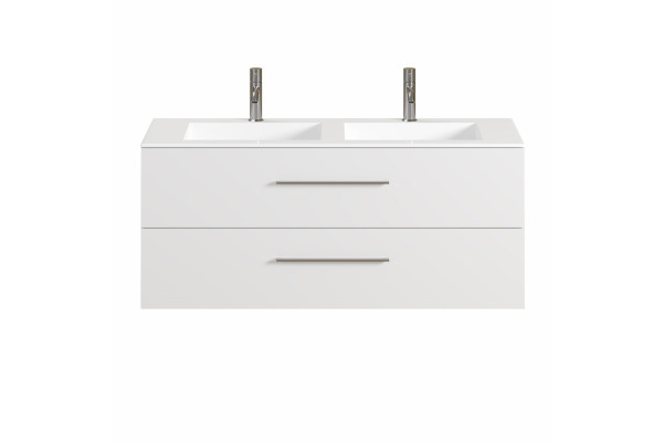 Тумба для комплекта подвесная Creto Ares 120 White  с ящиками, ручки хром