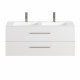 Тумба для комплекта подвесная Creto Ares 120 White  с ящиками, ручки хром