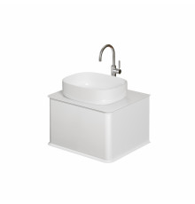 Тумба с раковиной Creto Stella 60 см белый глянец, 16-CRE35/60/, подвесная, с ящиками