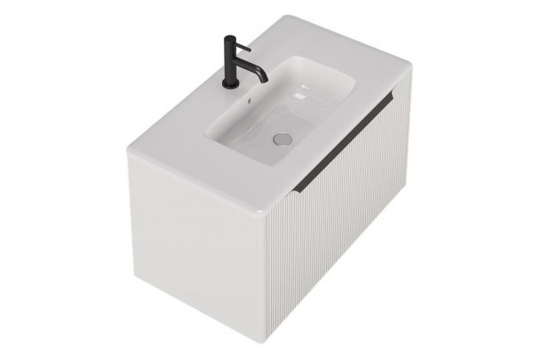 Тумба с раковиной Creto Luna Ivory 80 см, 17-IV80, подвесная, с ящиками