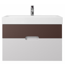 Тумба с раковиной Creto Malibu Chocolate Soft 60, подвесная, с ящиками