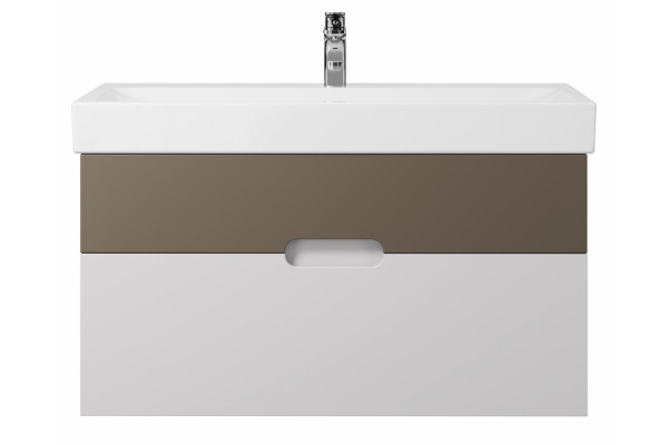 Тумба для комплекта подвесная Creto Malibu Capuchino Soft 100 с ящиками,  в современном стиле