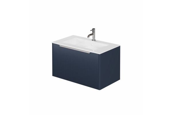 Тумба для комплекта Creto Luna Blue 80 см 17-Bl80 подвесная, с ящиками